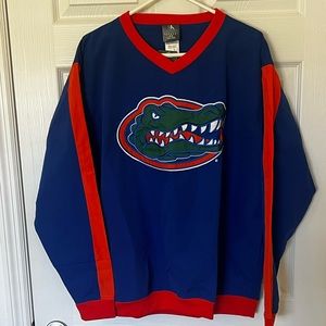 Mens Florida Gators football Nylon Pull-over Sweatshirt Size Medium